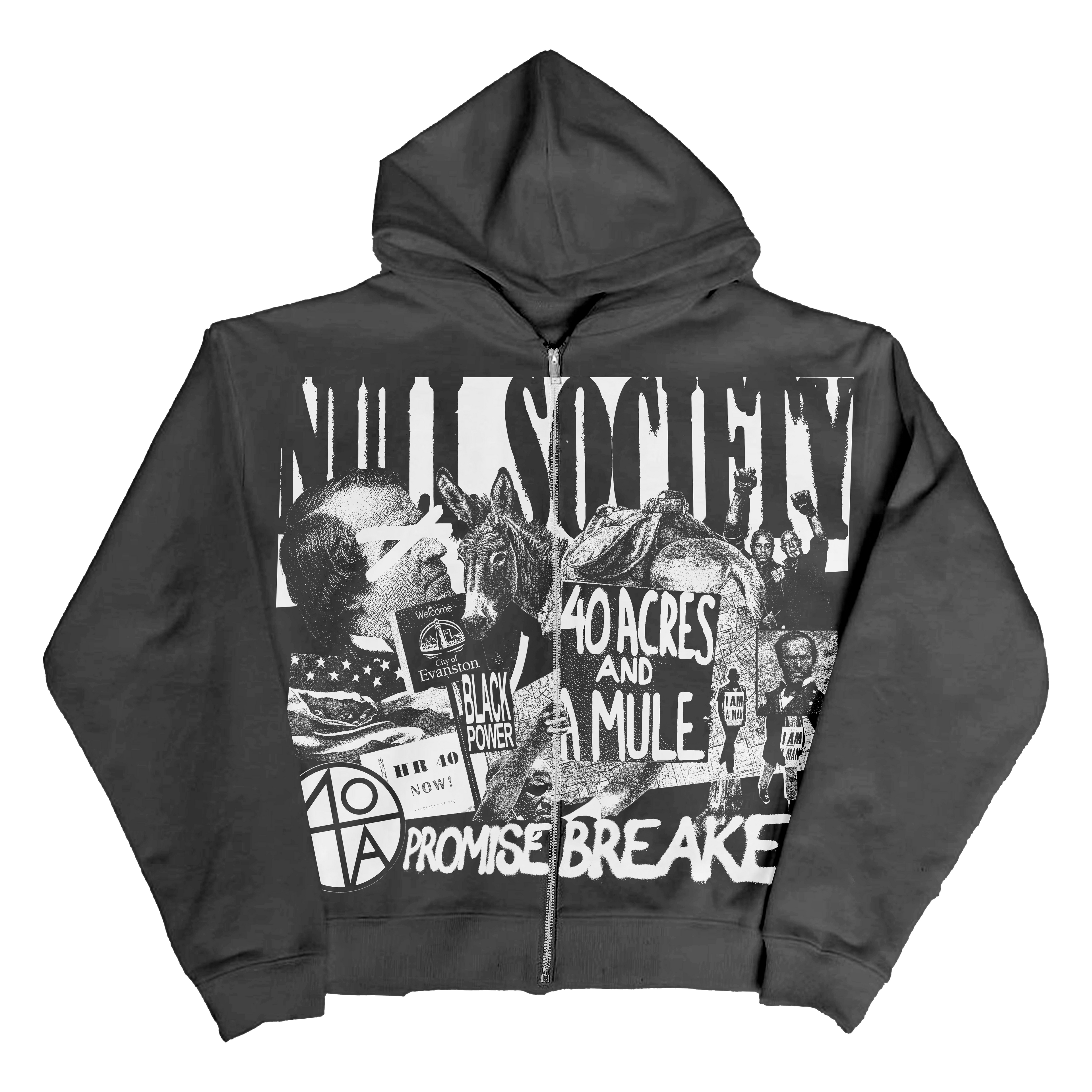 "40 ACRES" ZIP HOODIE