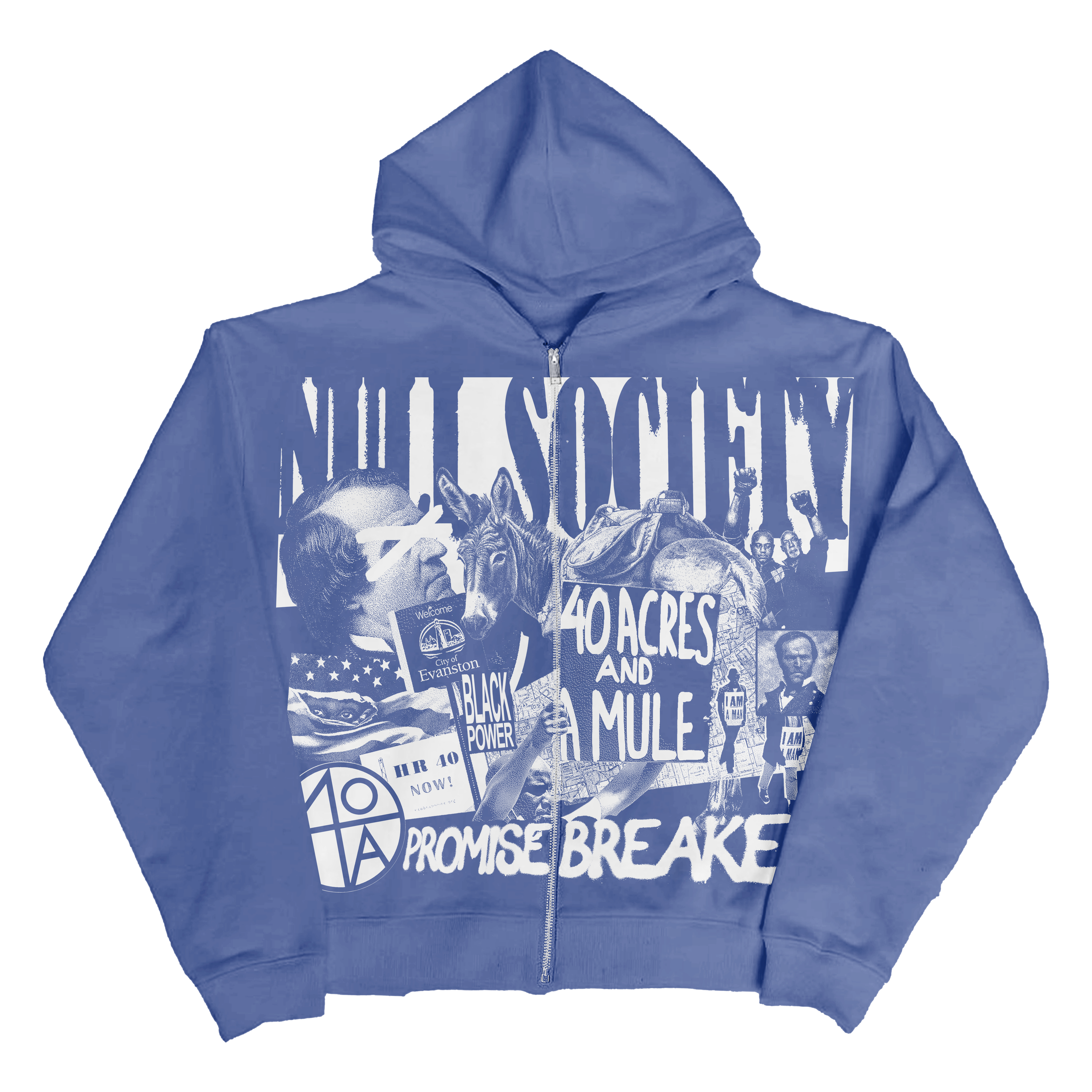 "40 ACRES" ZIP HOODIE