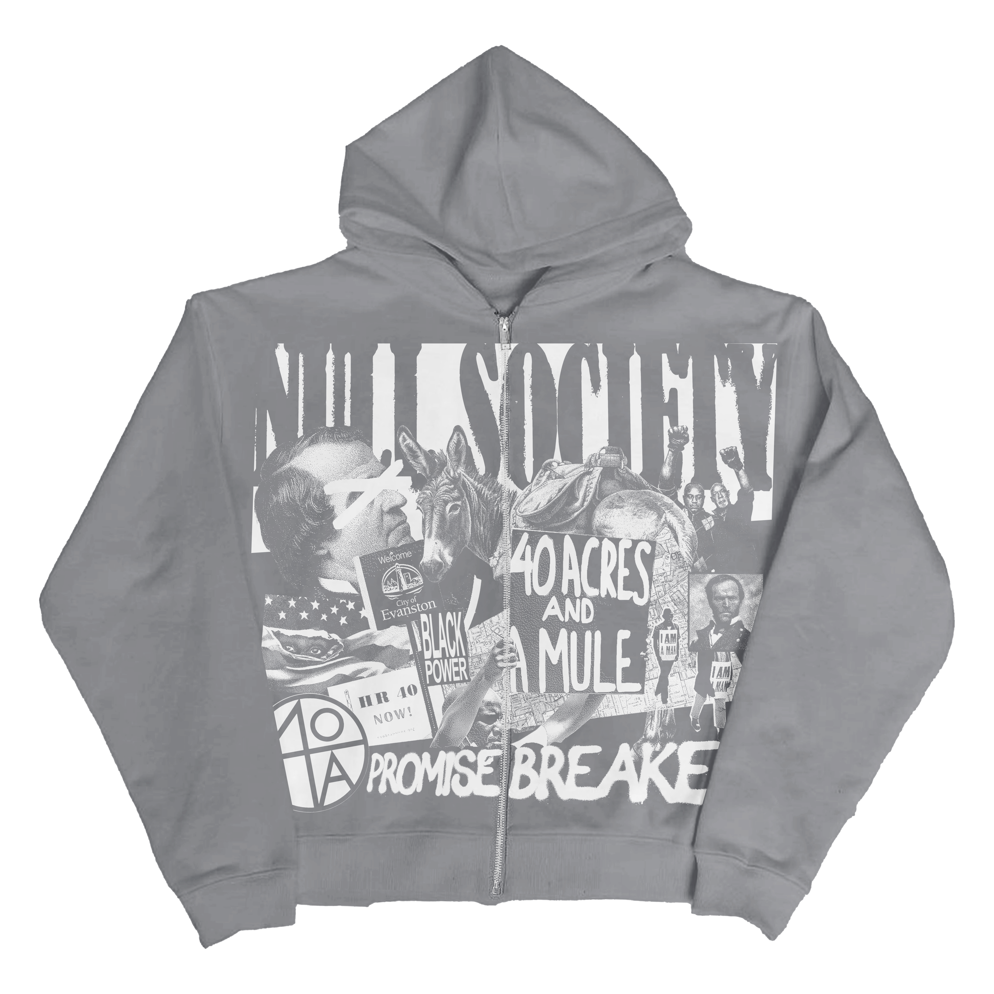 "40 ACRES" ZIP HOODIE