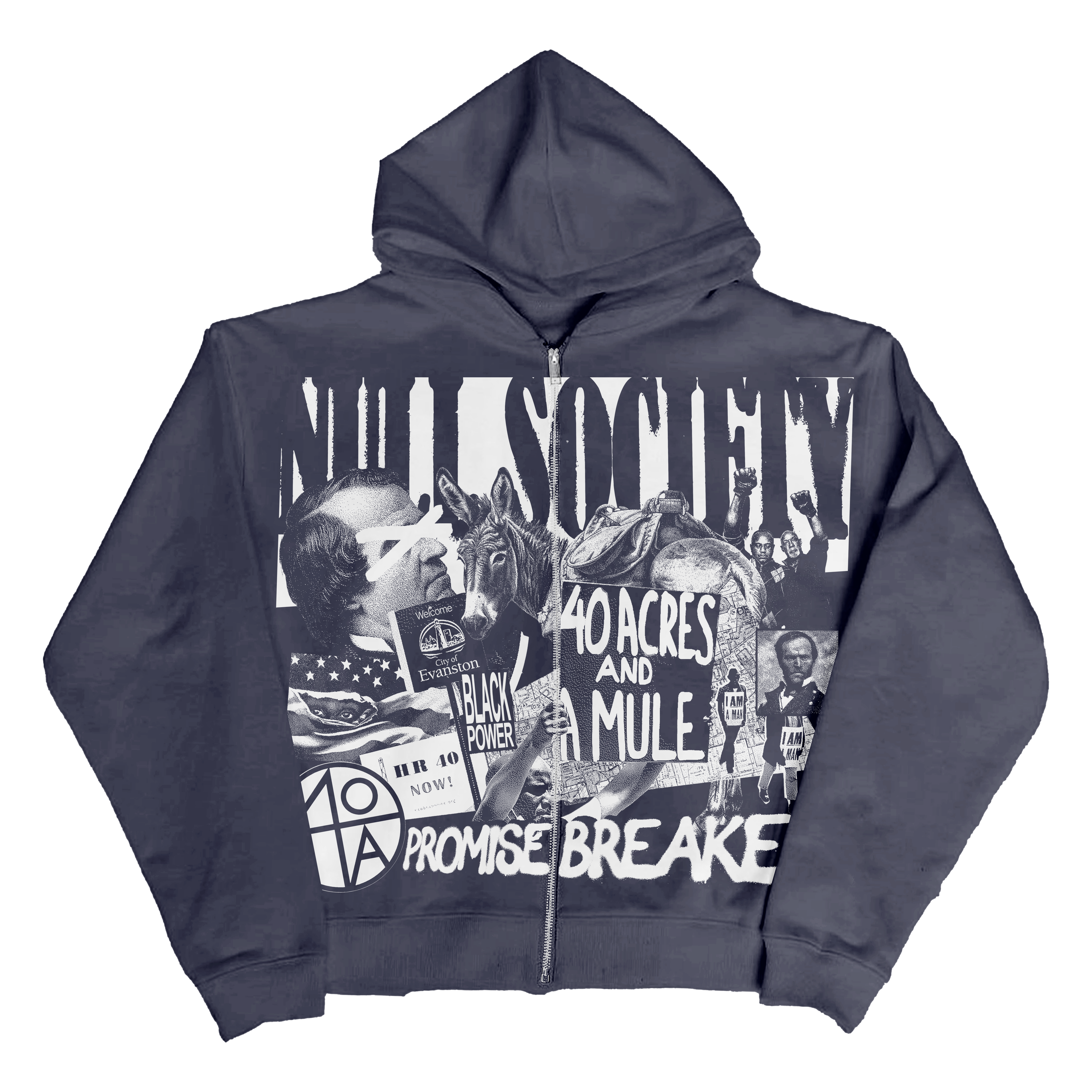 "40 ACRES" ZIP HOODIE