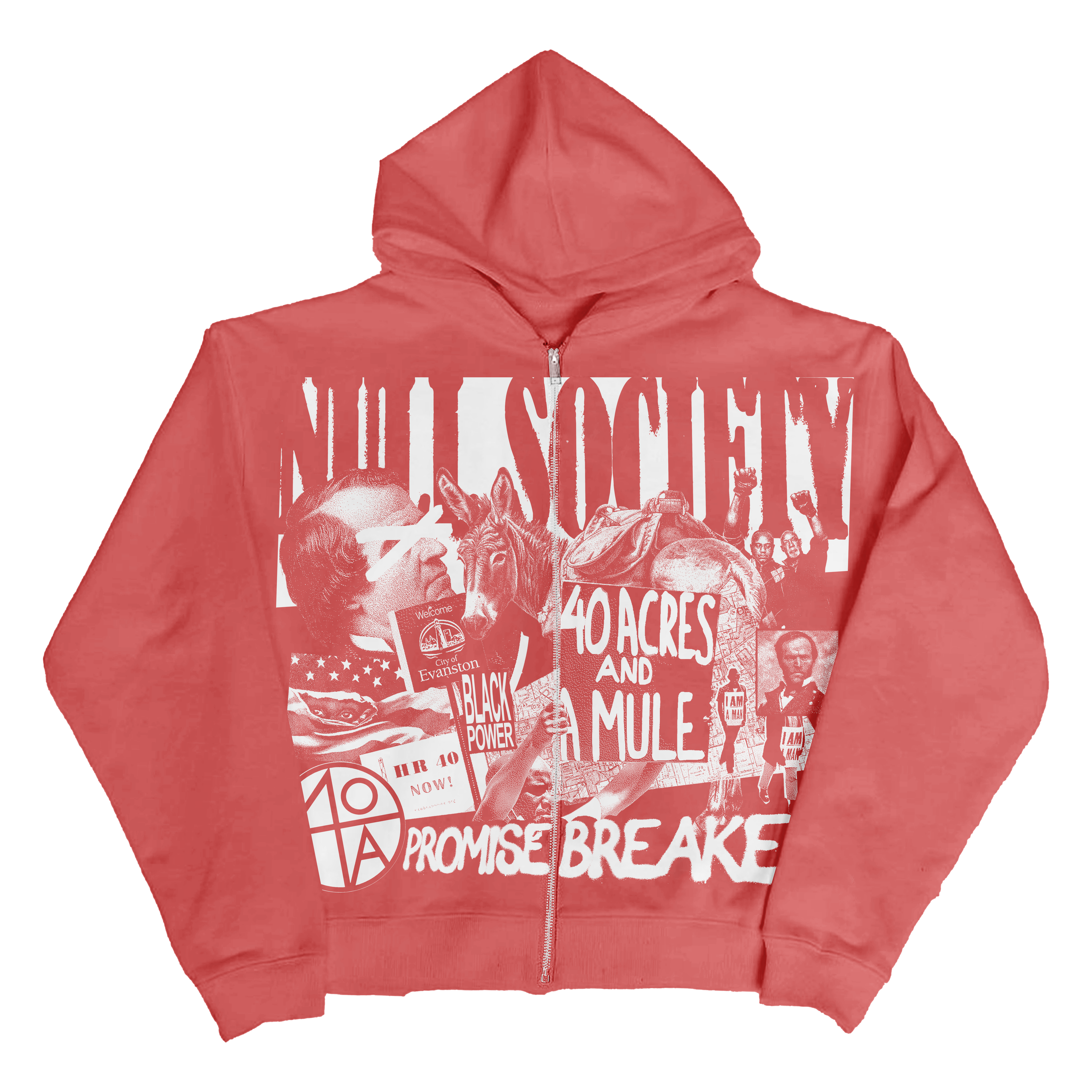 "40 ACRES" ZIP HOODIE